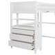 preview thumbnail 12 of 16, Twin size Loft Bed with Drawers, Built-in Desk and Shelves, White