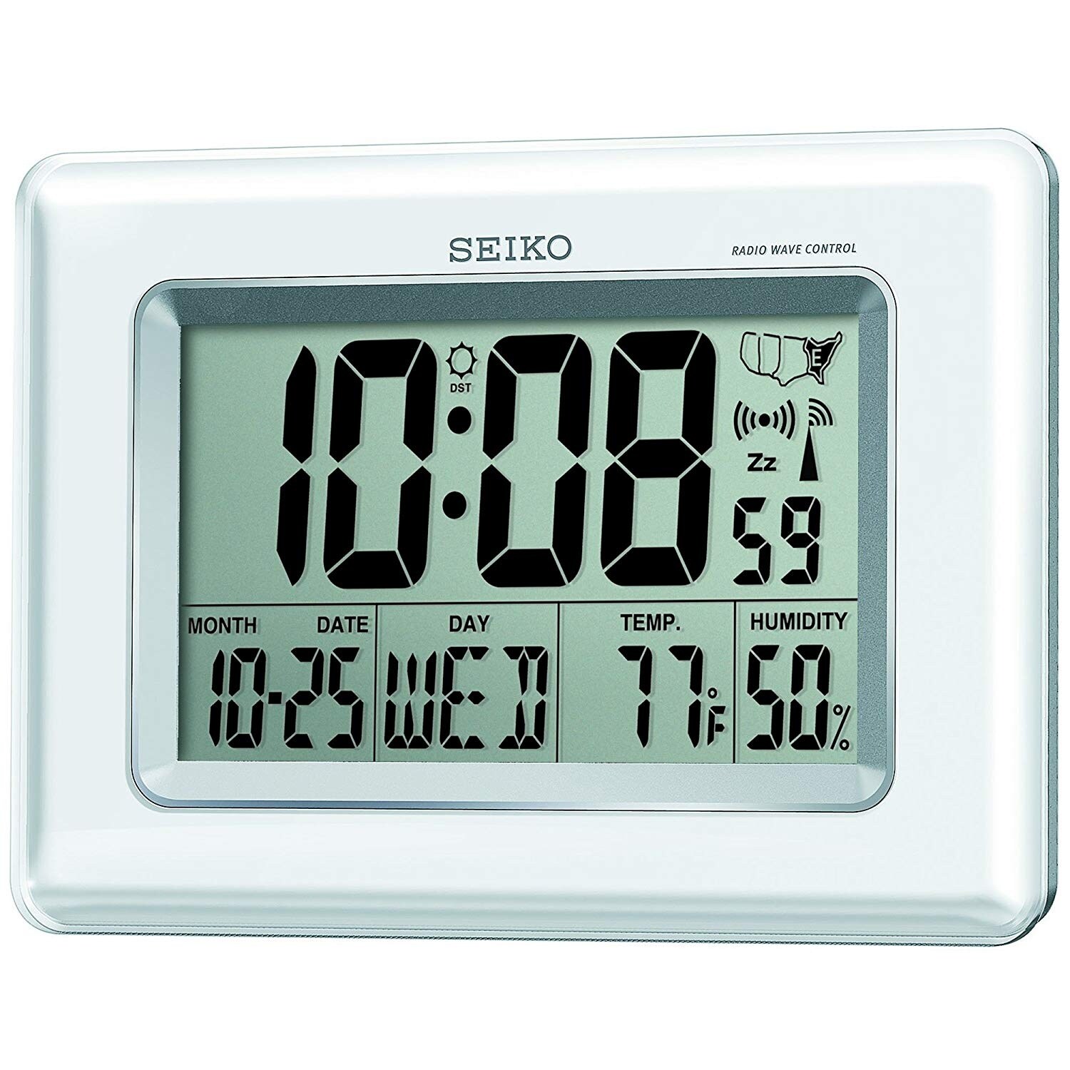 Seiko QHR020WLH Advanced Technology R-Wave Desk Clock - Overstock - 29399518
