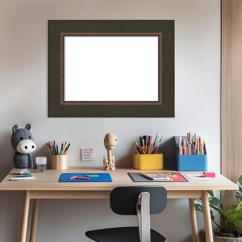 Amanti Art Milano Bronze Framed Dry Erase Magnetic Board