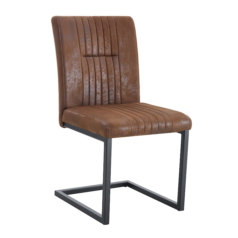4 Ergonomic Brown Technology Fabric Dining Chairs, Perfectly Blending Comfort And Simplicity.