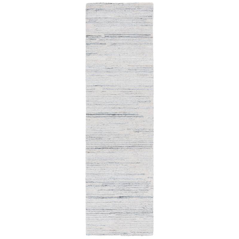SAFAVIEH Handmade Abstract Akhila Contemporary Rug - 2'3" x 8' Runner - Beige/Blue
