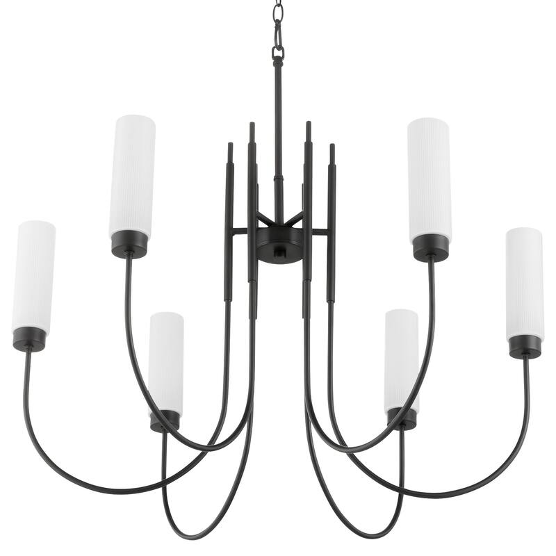 Quorum International 6024-6 Jerome 6 Light 32" Wide Pillar Candle - Matte Black