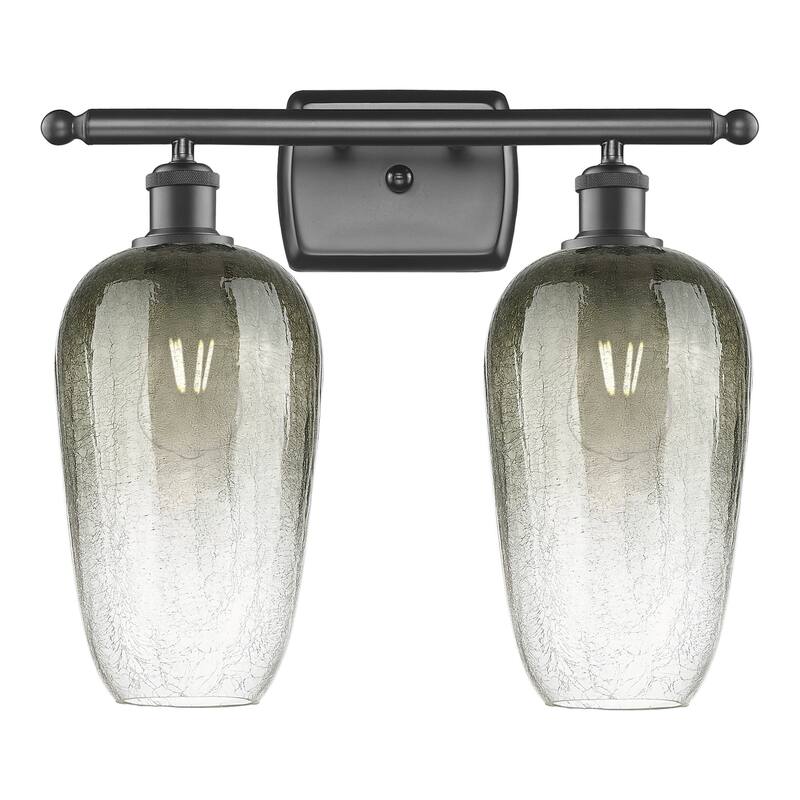 Innovations Lighting 516-2W-16-17 Brookhaven Flute Vanity Brookhaven - Oil Rubbed Bronze / Slate