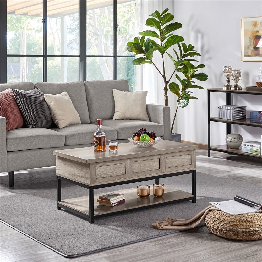 Yaheetech 40" Wooden Lift Top Coffee Table Acent Table w/ Compartments