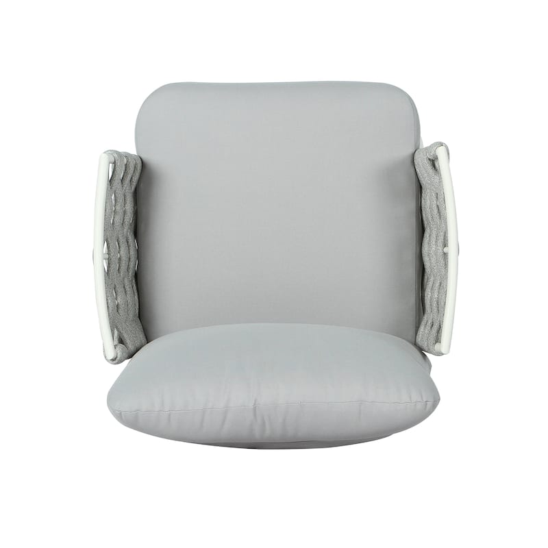 Roomfitters Outdoor Steel Club Chair with Cushions, Set of 2