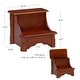 preview thumbnail 11 of 10, Linon Gabrielle Woodbury Mahogany Bed Steps with Storage