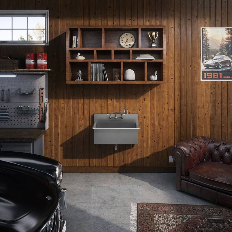 Whitehaus Collection Double Jointed Wall Mount Utility Faucet