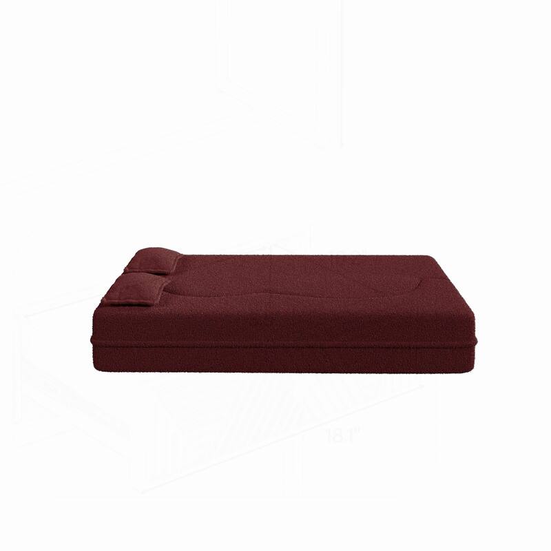 Versatile Convertible Foam Sofa Bed with Removable Cushions and Pillows