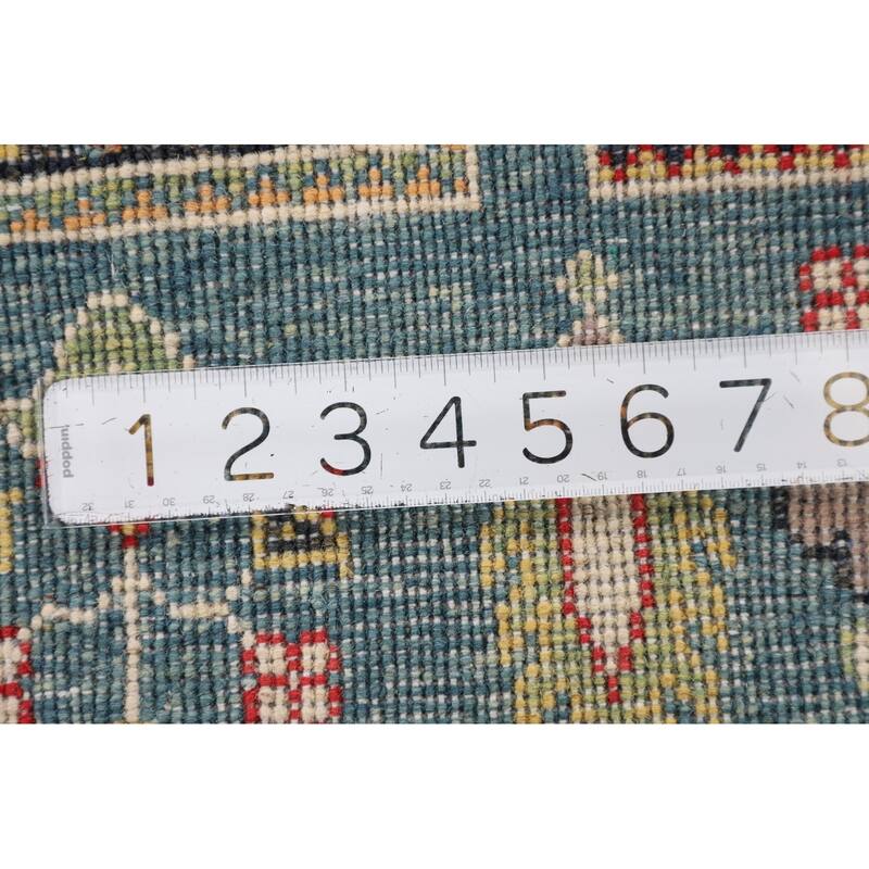 Garden Design Blue Kazak Accent Rug Handmade Wool Carpet - 3'4" x 5'3"