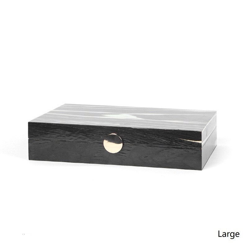 Floralgoods Wood Grain Pattern Black Round Button Jewelry Box Overstock 27105314 Small