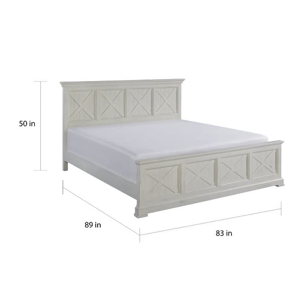 The Gray Barn 3-Piece Riverbone X-detail King Bed, Nightstand, and ...