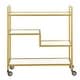 preview thumbnail 13 of 21, Lovett 33" Wide Rectangular Bar Cart with Glass Shelves