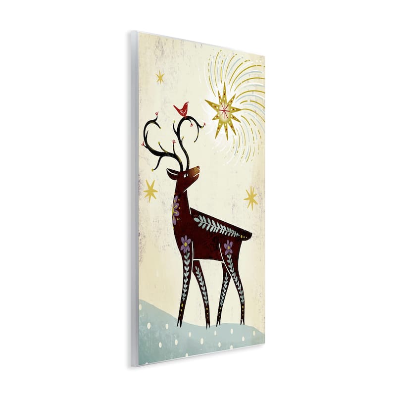 Stupell Rustic Winter Deer Wall Plaque Art Design By Hannah Moren