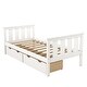 preview thumbnail 3 of 15, Twin Size Solid Wood Platform Bed Frame with Storage Drawers With Storage Drawers,Footboard and Headboard