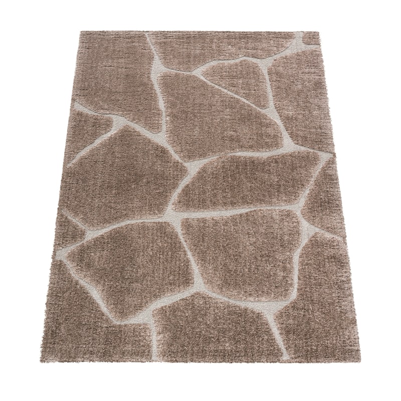 Nina Animal Chocolate and Brown Recycled Polyester Area Rug - 9' x 12'