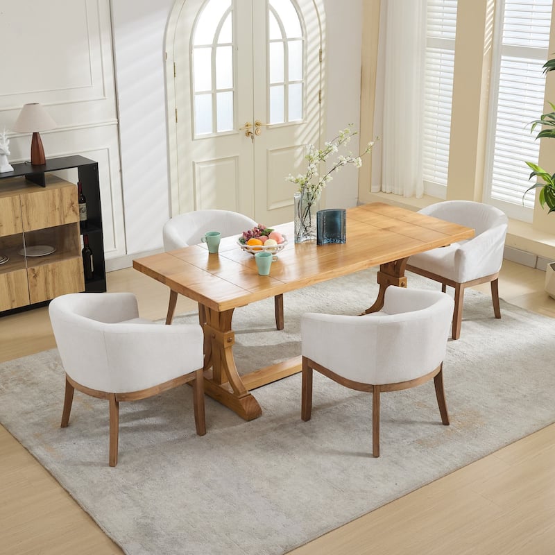 Upholstered Barrel Dining Chair Accent Chair