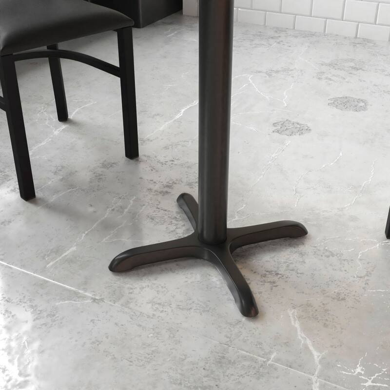 22" x 22" Restaurant Table X-Base with 3" Dia. Table Height Column - 22"D x 22"W x 28"H