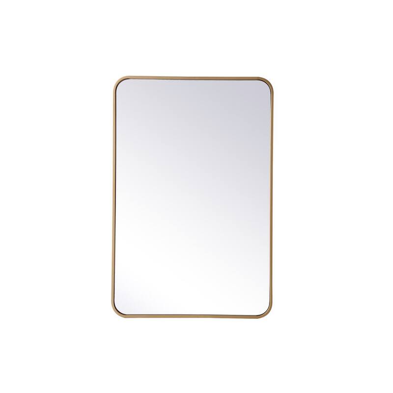 Ezra Soft Corner Metal Rectangular Mirror