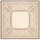 preview thumbnail 64 of 99, SAFAVIEH Courtyard Abaco Floral Border Indoor/ Outdoor Area Rug 6'7" x 6'7" Square - Natural/Chocolate