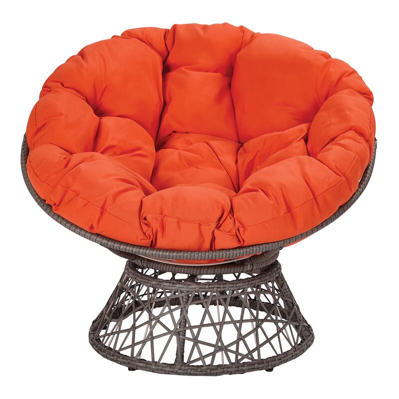 OS Home and Office Furniture Model Papasan Chair with Orange cushion