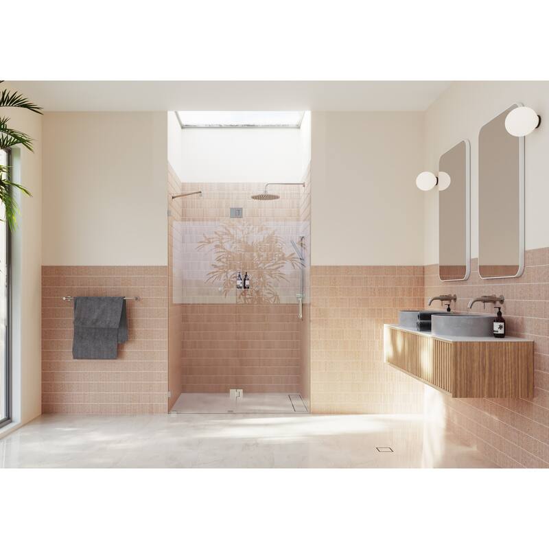 Glass Warehouse 78" x 47.75" Frameless Shower Door - Glass Hinge