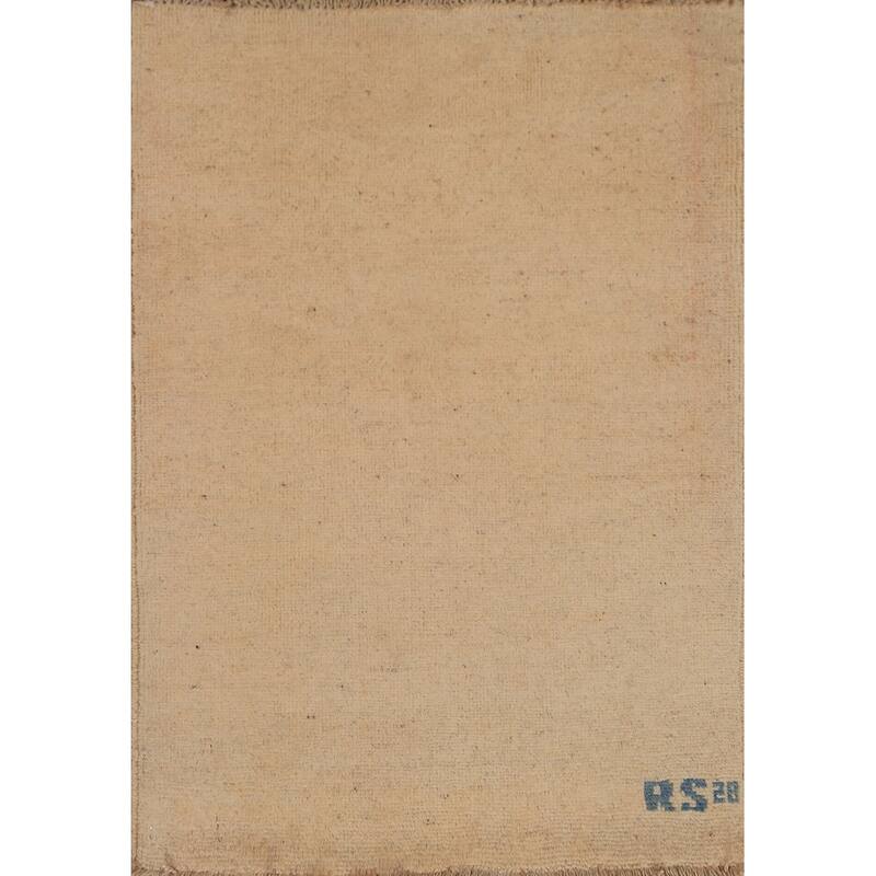 Gabbeh Oriental Foyer Rug Hand-Knotted Wool Carpet - 2'1"x 3'0"