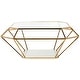 preview thumbnail 6 of 5, SAFAVIEH Couture Abena Geometric Gold Coffee Table - 47.3" W x 23.5" L x 30.8" H