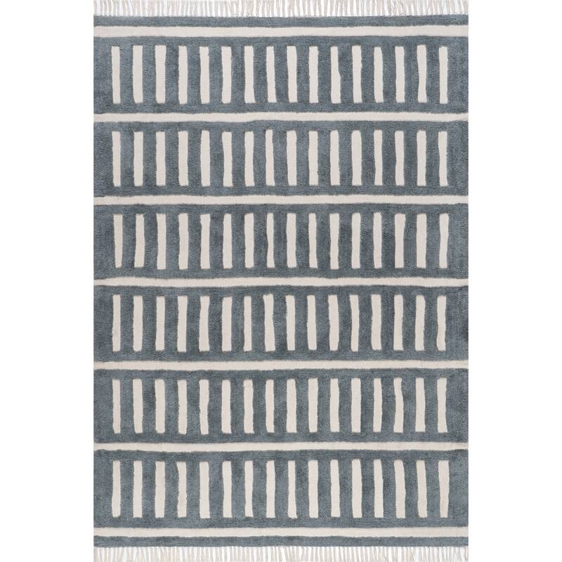 Merrick Tasseled Cotton and Wool Area Rug