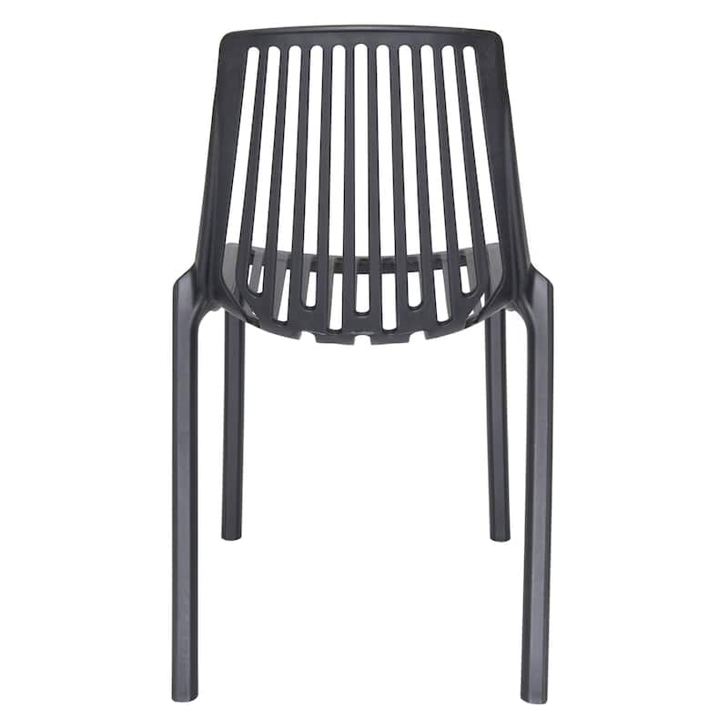 LeisureMod Acken Mid-Century Modern Plastic Dining Chair, Set of 4 - 30.7"
