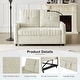 preview thumbnail 5 of 18, 53.9" Chenille Convertible Loveseat with Pull-Out Bed, 3 USB Ports, and Smart Storage
