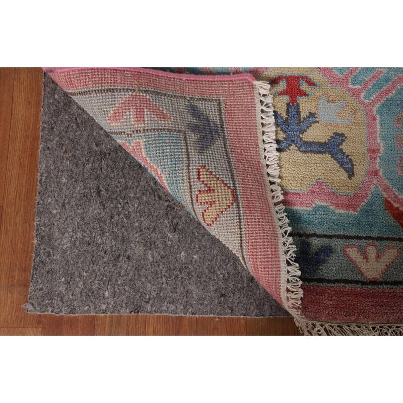 Pink Oushak Oriental Large Area Rug Handmade Wool Carpet - 9'6"x 13'9"