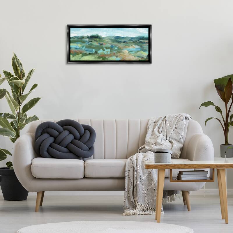 Stupell Painterly Landscape Greenery Framed Floater Canvas Wall Art Design By Carol Robinson