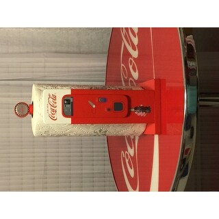 Trademark Gameroom Coca Cola Vinyl Upholstery Metal Pub Table and Bar Stools with Backs Set