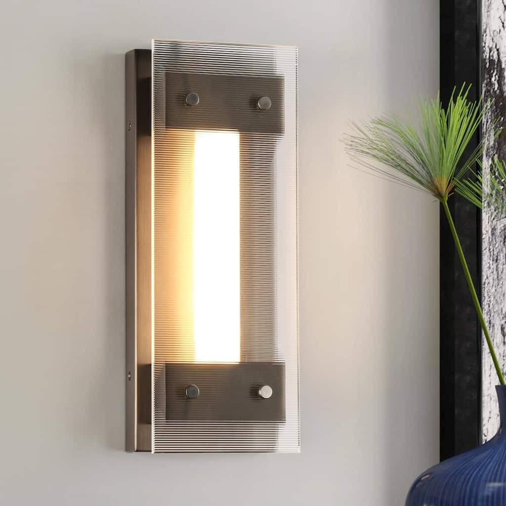 Modern LED 1-Light Wall Sconce Vanity Light for Bedroom Living Room - 4.7" W*12.6" H*2.8" D