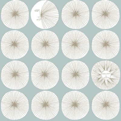 Irvine 20' L x 20.5" W Starburst Peel and Stick Wallpaper