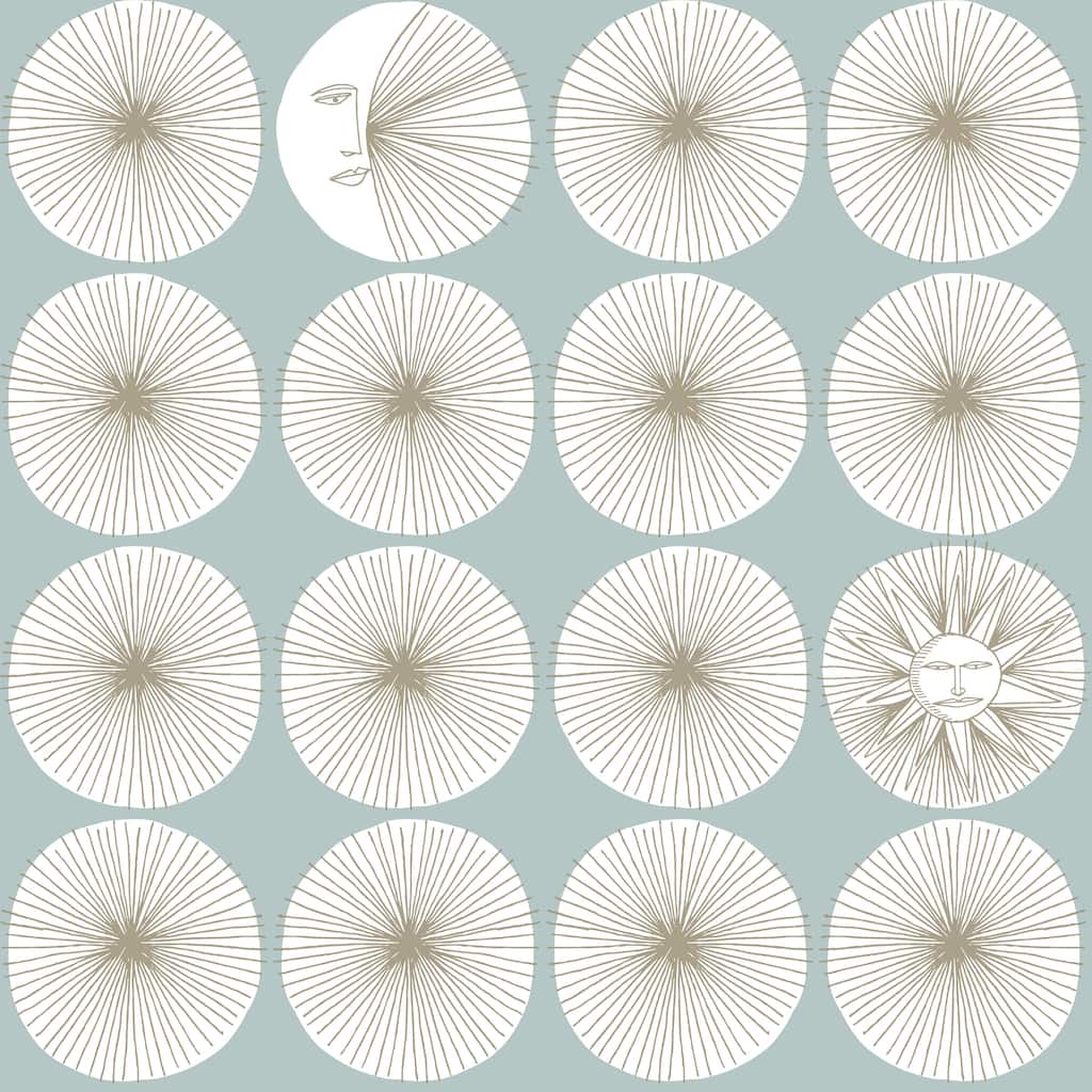 Irvine 20' L x 20.5" W Starburst Peel and Stick Wallpaper