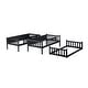 preview thumbnail 6 of 30, Triple Rubber Wood Detachable Bunk Bed with Ladders and Guardrails,Twin Size