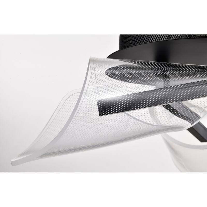 Sedona - 22 Inch LED Flush Mount - Matte Black - Silk Screened Acrylic Lens
