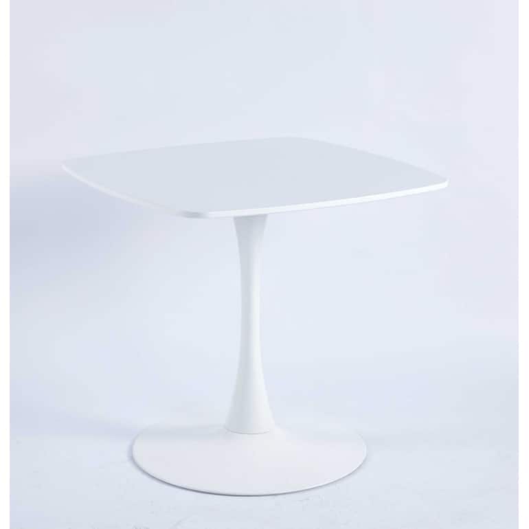 31.5" Special Dining Table With Round Pedestal for 2-4 People - Matte White
