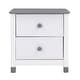 preview thumbnail 12 of 22, Wooden Nightstand with Two Drawers for Kids,