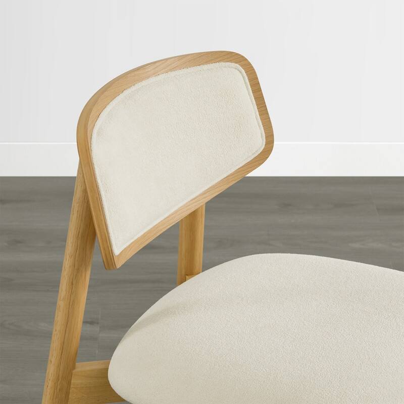 Spruce & Spring Mid-Century Upholstered Dining Chair with Solid Wood Frame