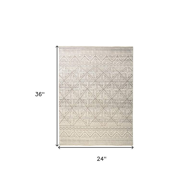 Suti Geometric Modern Durable Area Rug By HomeRoots - 2' x 3'