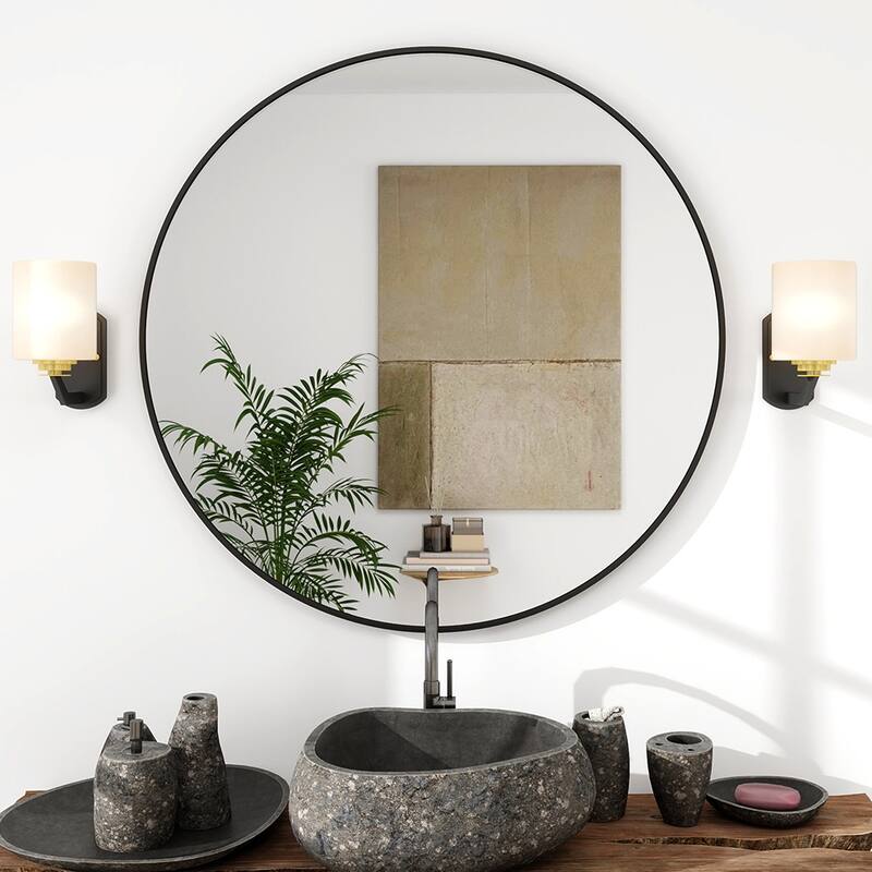 Maypex Aluminium Framed Circular Wall Mirror
