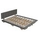 preview thumbnail 28 of 58, Velvet Platform Bed with LED Lighting and Storage, Queen Size