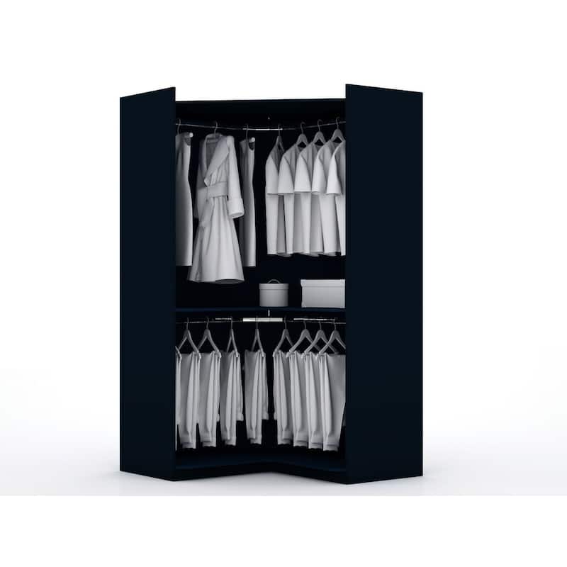 Manhattan Comfort Mulberry 2-Piece Wardrobe Closet