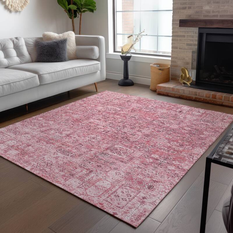 Machine Washable Indoor/ Outdoor Chantille Vintage Traditional Rug