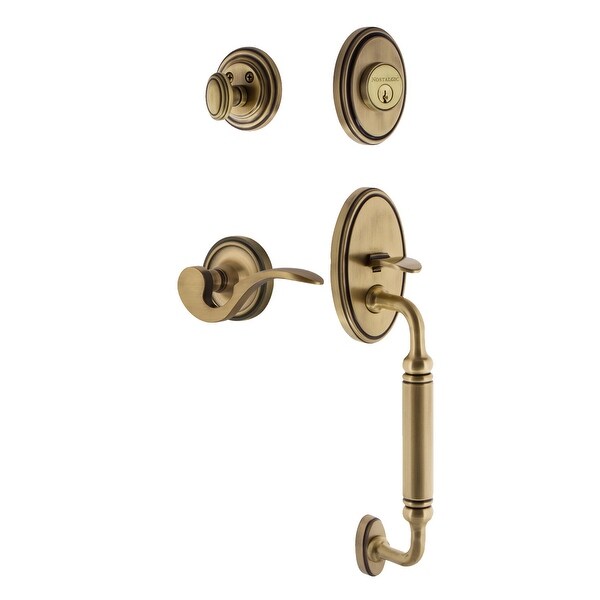 Nostalgic Warehouse CLAMAN_ESET_234_CG_LH Classic Left Handed Sectional Single Cylinder Keyed Entry Handleset with C Grip and