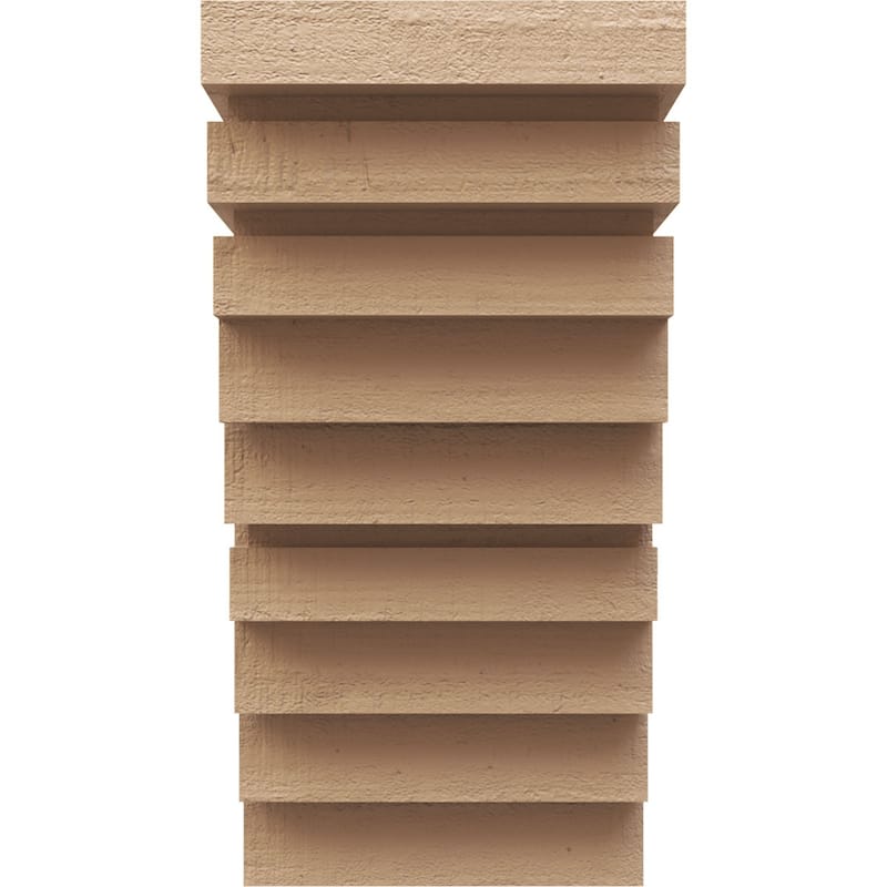 Series 2 Wide Landon Rough Cedar Woodgrain TimberThane Corbel, Primed Tan