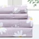 preview thumbnail 14 of 27, Pointehaven Microfiber Printed and Solid Luxury sized Sheet Set Full - Daisy