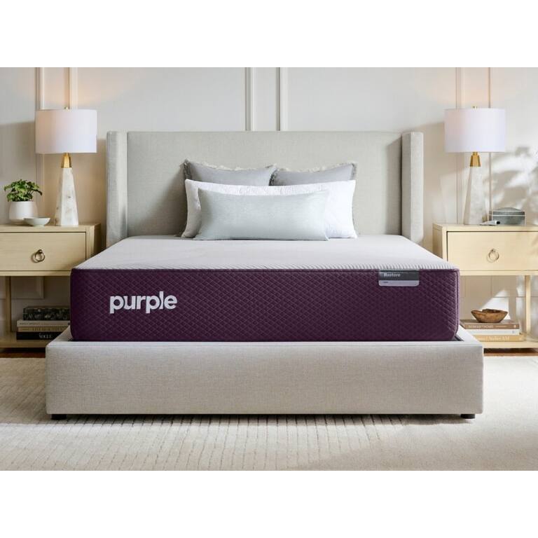 Purple - Luxi Restore Firm GelFlex® Support Mattress with SoftFlex Anti-Microbial Cover and Responsive Coil System